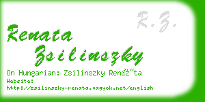 renata zsilinszky business card